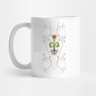 art nouveau venus fly trap fleur de lis Mug